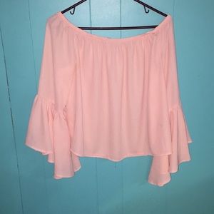CATO off the shoulder, flare sleeve top